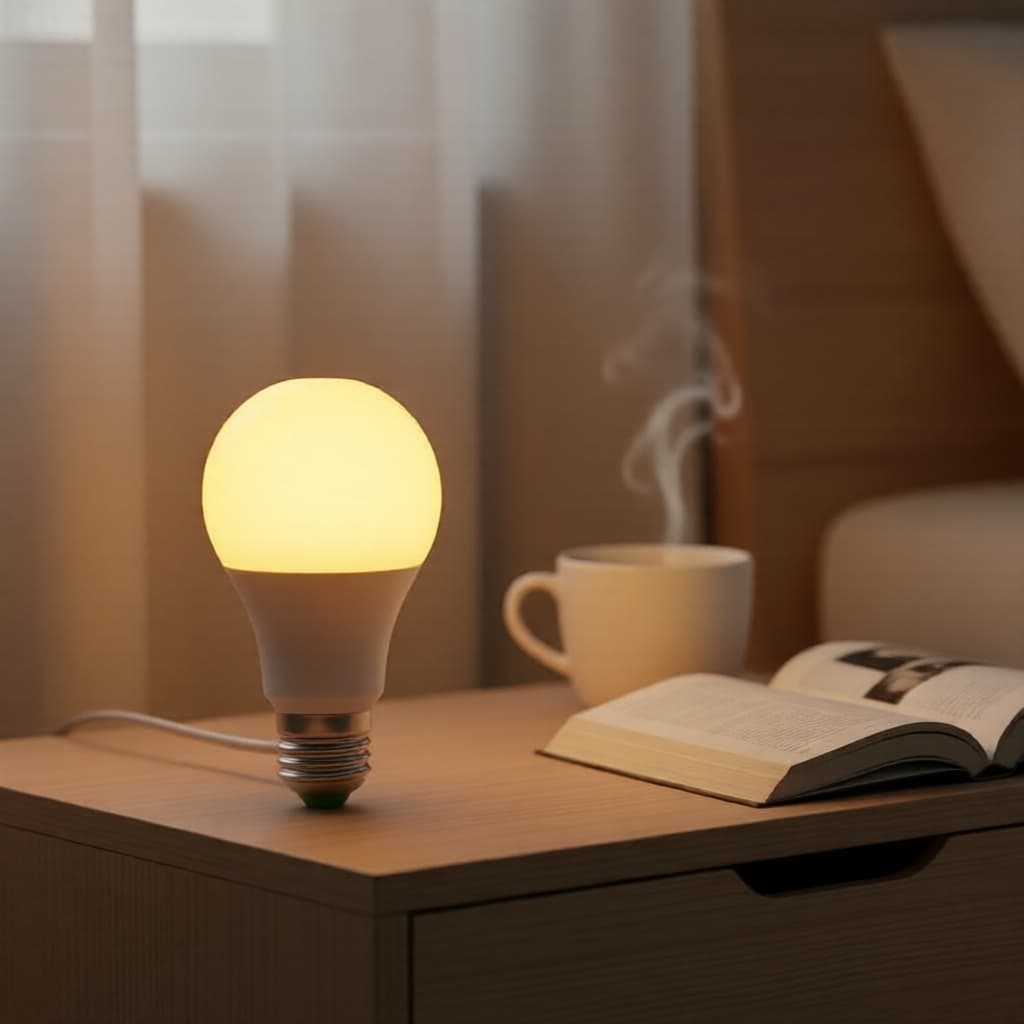 Lâmpada LED Inteligente de Sensor de Movimento AXUS 4,4W 85-265V, Acende/Apaga Automática, Segurança para Uso Doméstico