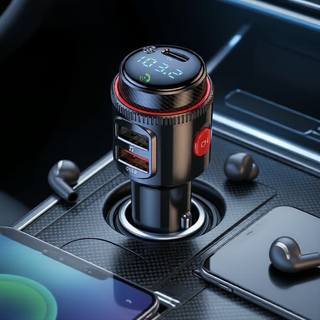Transmissor FM T23, Adaptador Bluetooth MP3 Sem Fio, Carregador Rápido PD