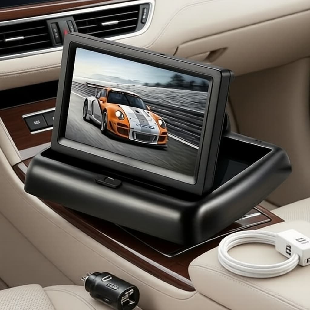 Kit DVR Veicular para Estacionamento com Tela LED 4.3 e Câmera de Ré