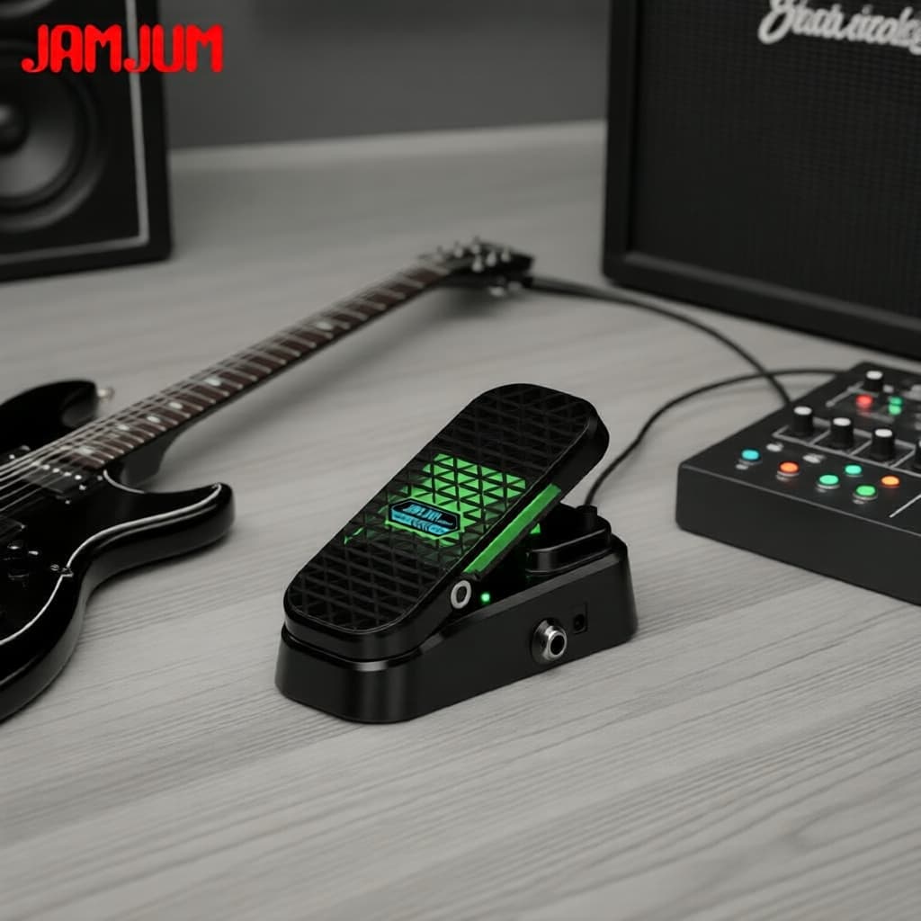 Pedal de Volume JAMJUM Wah, Slider silencioso, Antiderrapante, Passivo, para amplificadores e efeitos de guitarra
