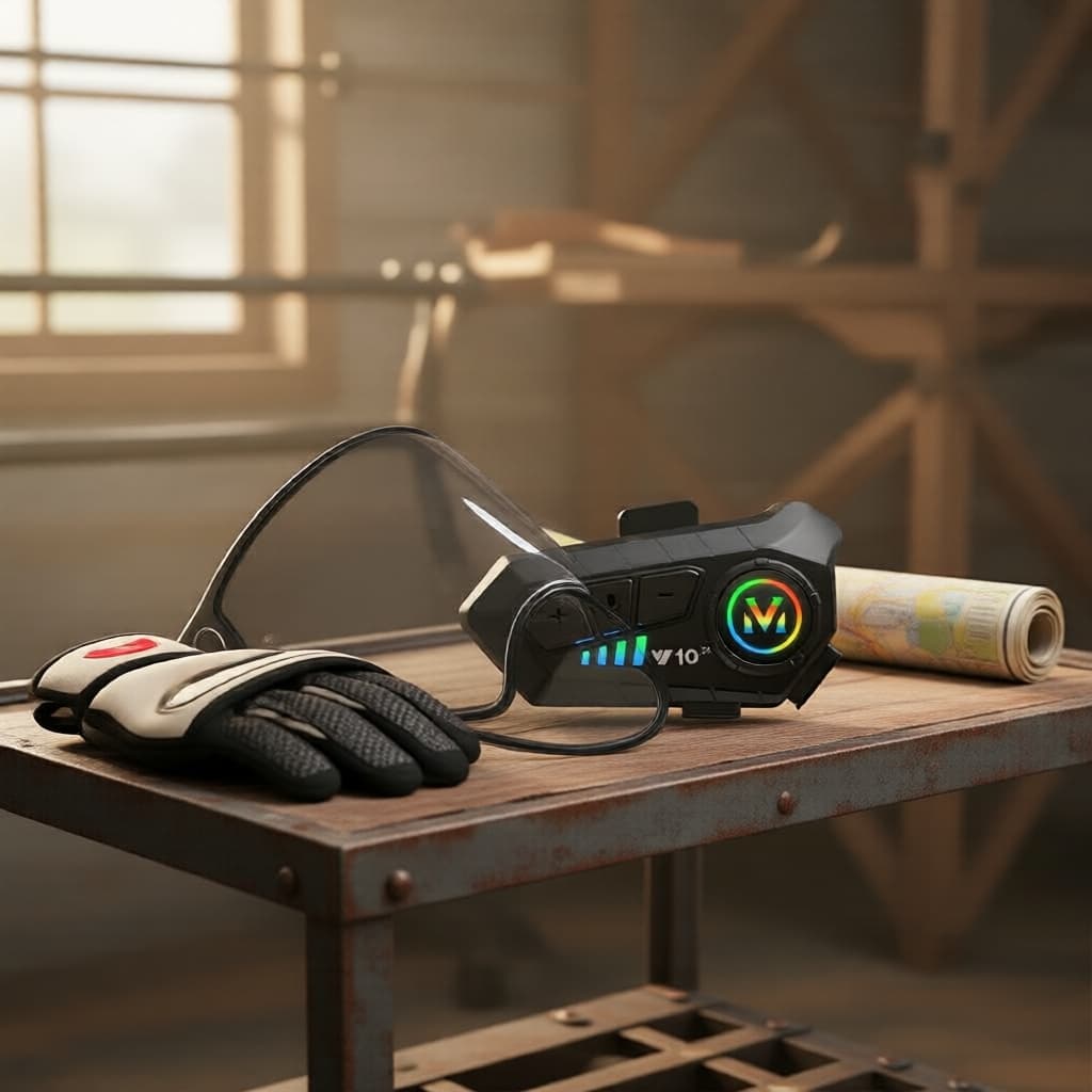 2 peças de fones de ouvido de intercomunicação Bluetooth 6.0 para capacete de moto, alcance de 500 m, intercomunicador