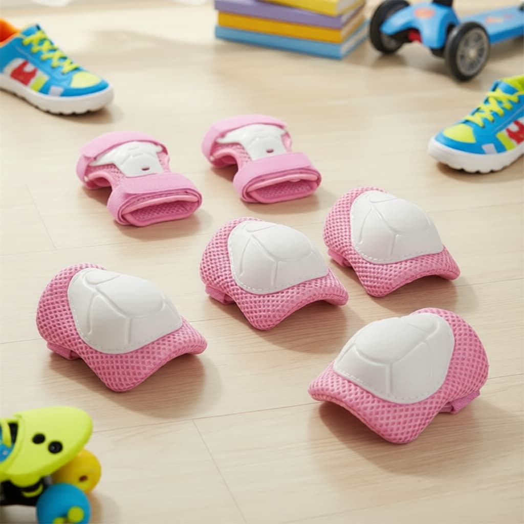 Kit de Proteção 3 em 1 Infantil: Joelheiras, Cotoveleiras e Protetores de Pulso para Patinação no Gelo, Ciclismo e