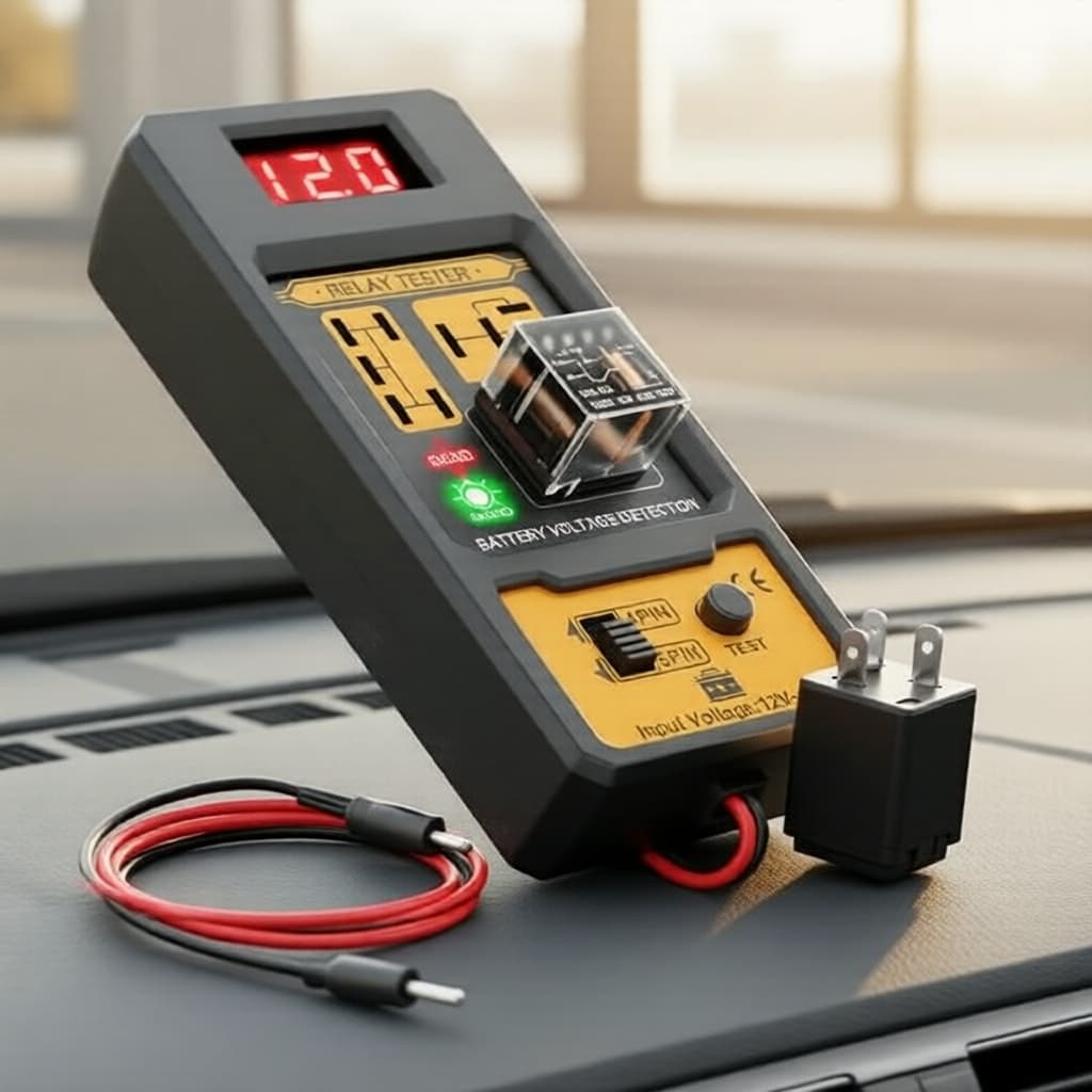 Scanner de Diagnóstico OBD2, Testador de Relés 12V-24V e Analisador de Circuitos Automotivos