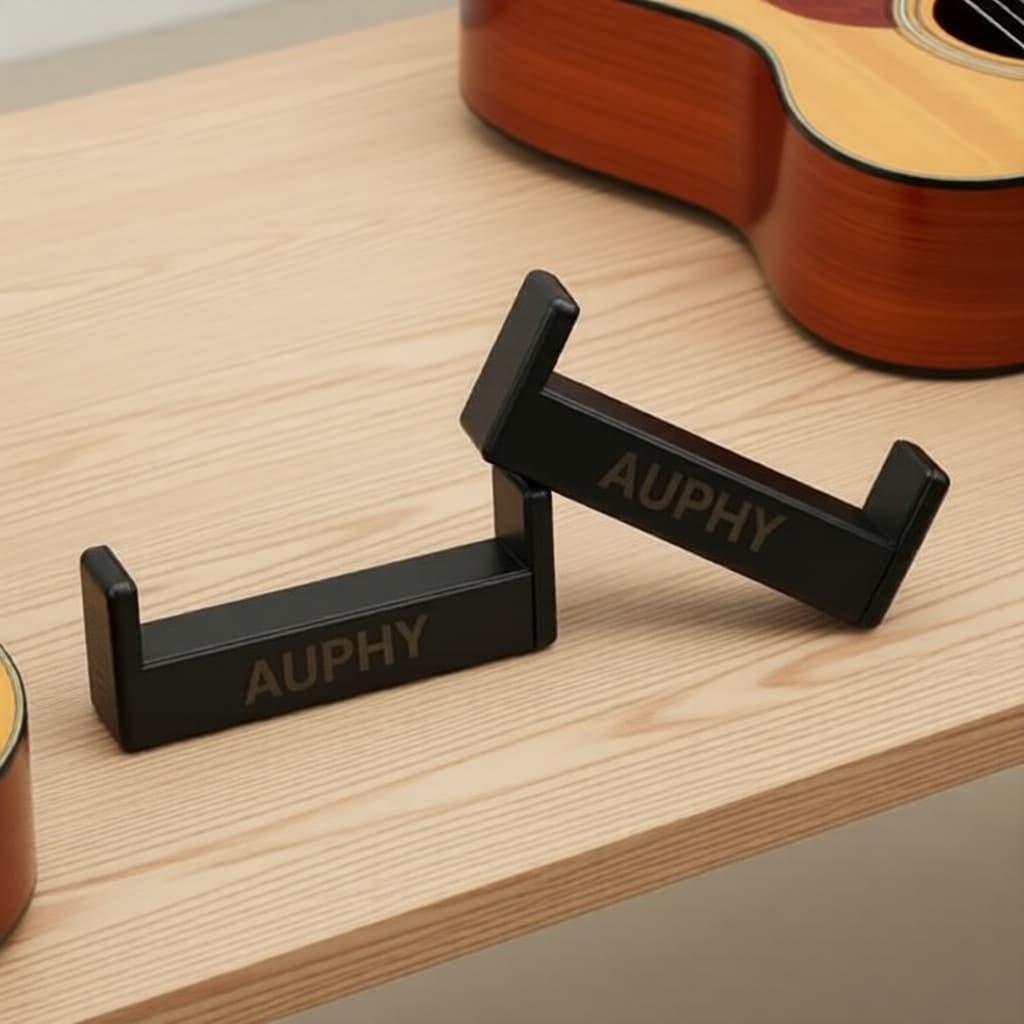 AUPHY SGS-22 Suporte de Parede Horizontal para Violão para Acústico, Elétrico, Baixo, Ukulele. Compatível com