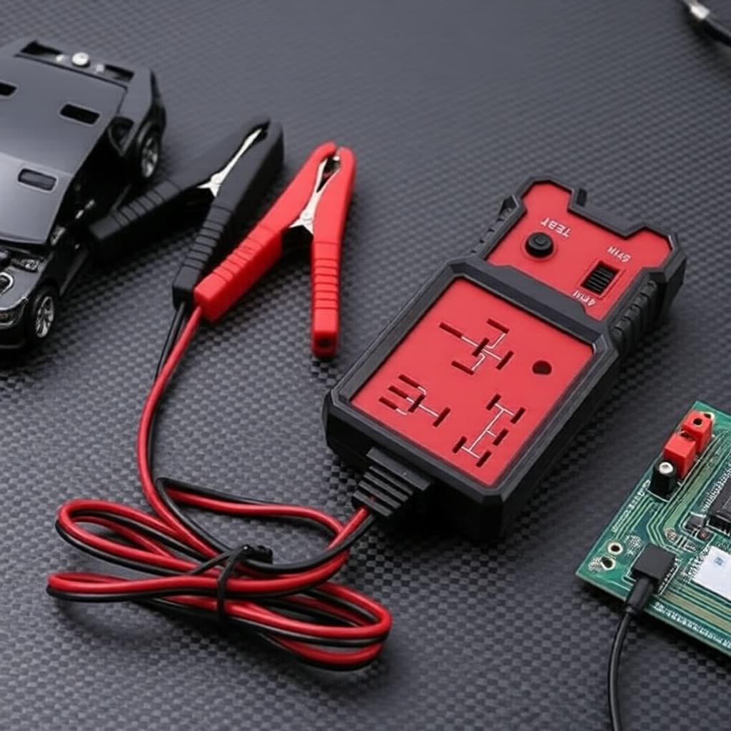Testador de Relé Digital para Veículos Automotivos 12V/24V – Ferramenta de Diagnóstico e Reparo
