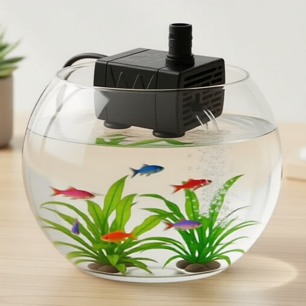 Bomba submersível mini USB de 5 W com vazão ajustável de 150 L/H para fontes de aquário