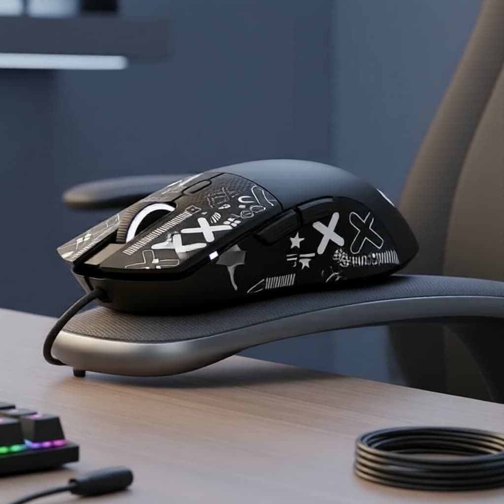 Mouse Gamer Sem Fio Shark R1 Tri-Modo Bluetooth 2.4G Com Fio PAW3311 1000Hz Ergonômico Recarregável