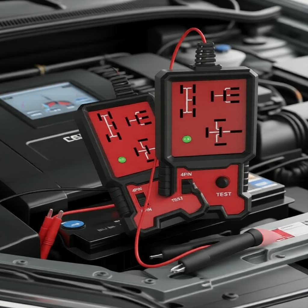 Testador de bateria de carro 12V sem bateria com indicador LED e verificador de relé para eletrônica automotiva