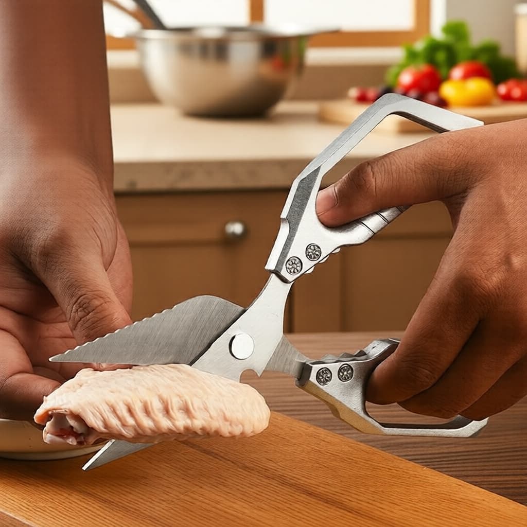 Tesoura de Cozinha Resistente, Tesoura de Osso para Aves para Carne, Frutos do Mar, Legumes, Churrasco e Cozinha