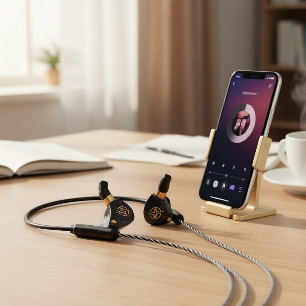 SPRISE X6 Fones de ouvido intra-auriculares com fio, graves profundos, conector de 3,5 mm e microfone
