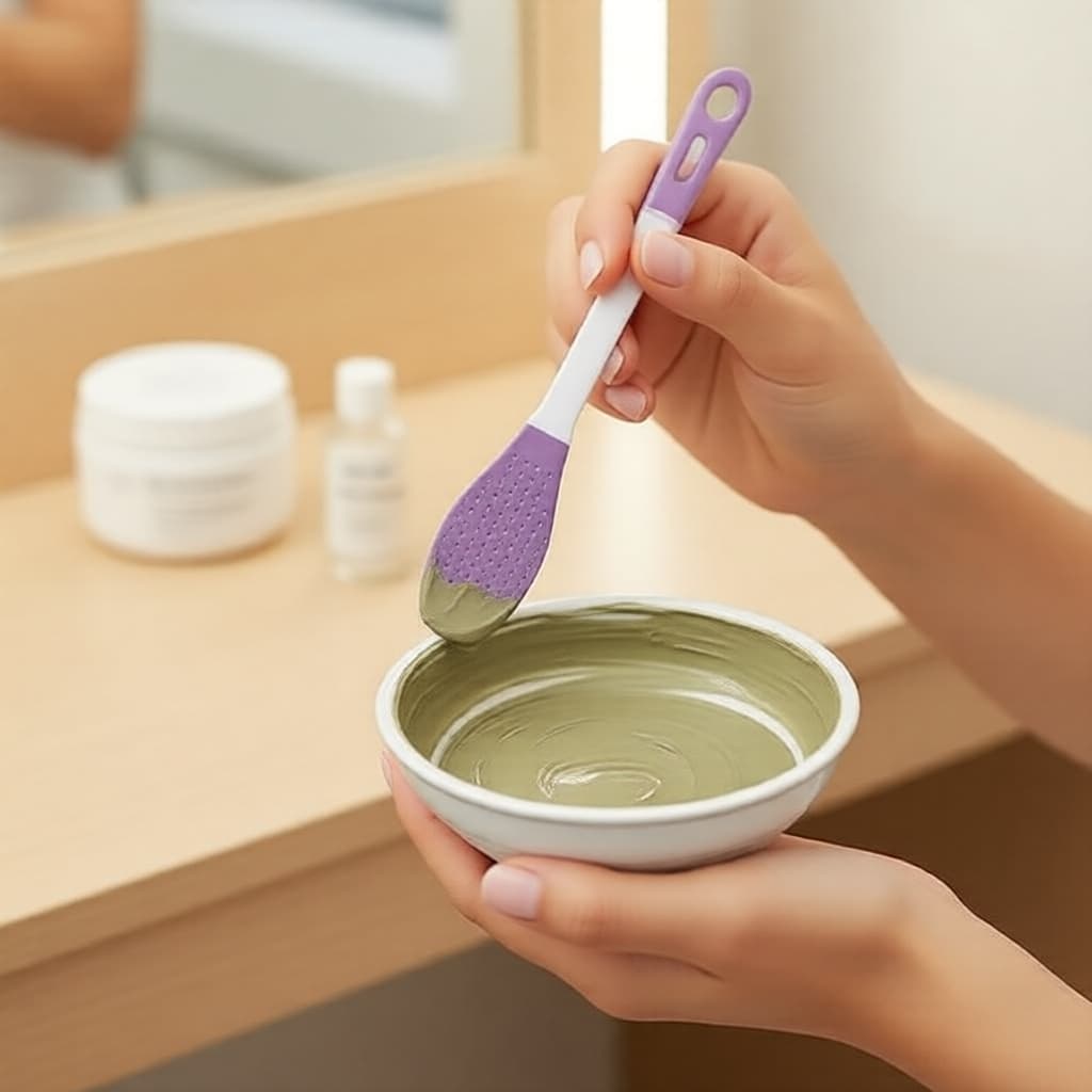 Aplicador de Máscara de Silicone de Dupla Ponta e Escova de Limpeza Facial para Máscaras de Lama – Ferramenta de Beleza