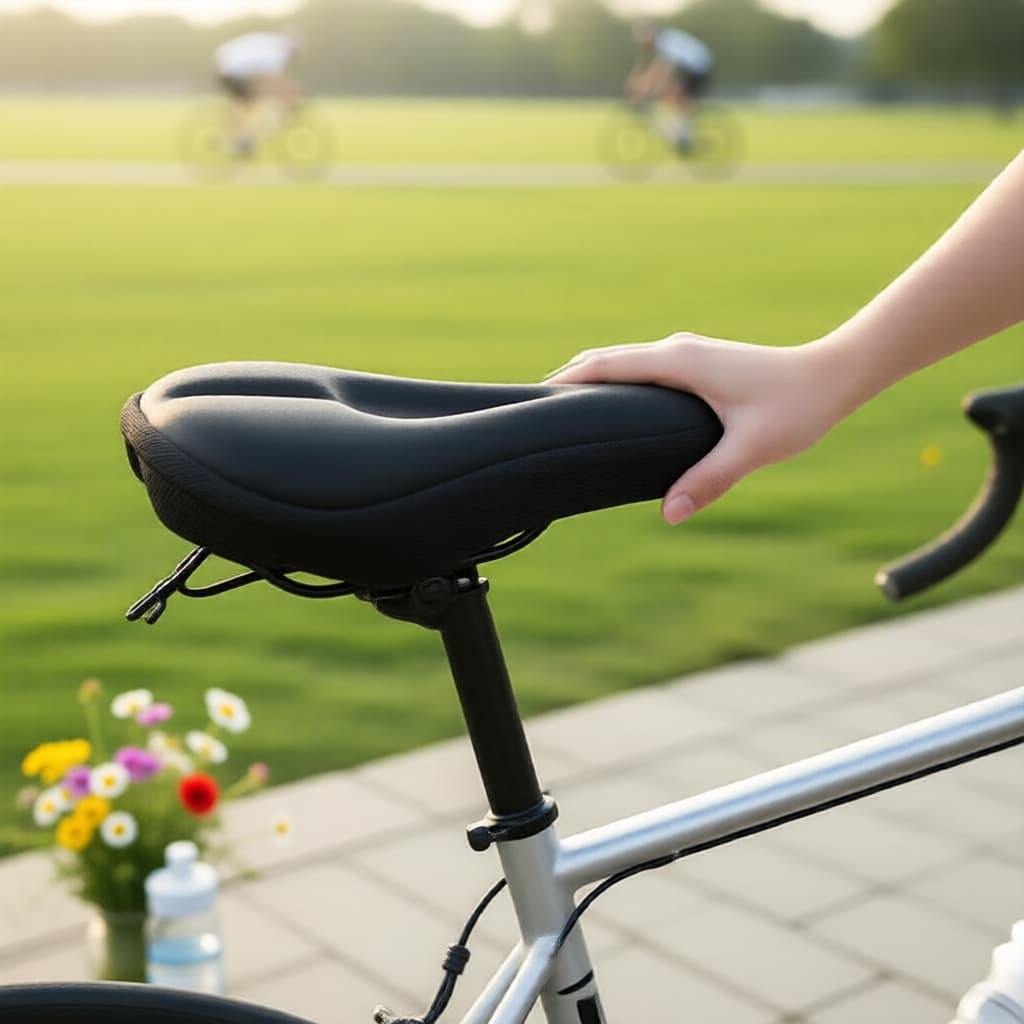 Capa de Gel Ergonômica para Selim de Bicicleta, Conforto Macio, Cordão Ajustável Antiderrapante para Bicicletas de