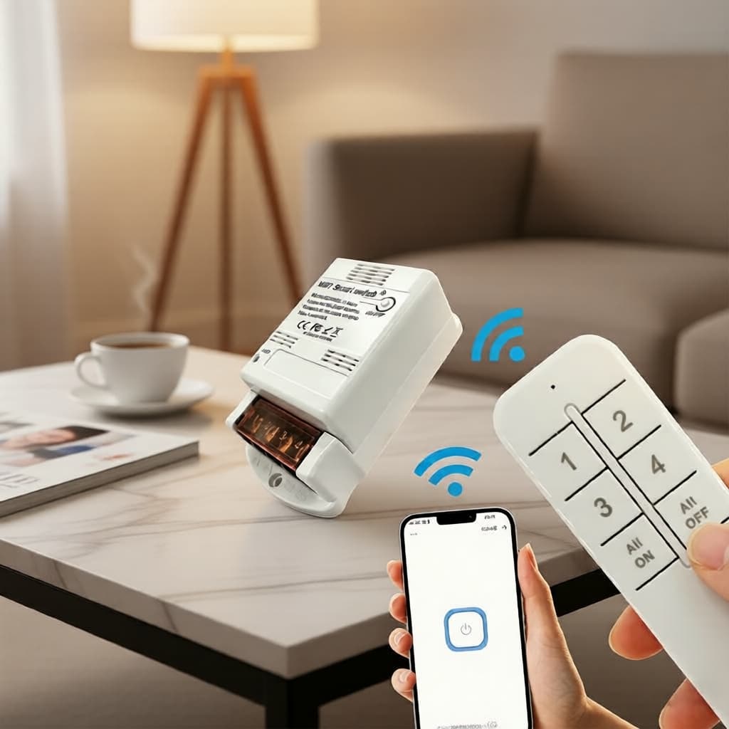 Mini Bomba De Água Ewelink 30A Alta Potência WiFi Interruptor Inteligente 30A Sem Fio Swtich Controlador Funciona