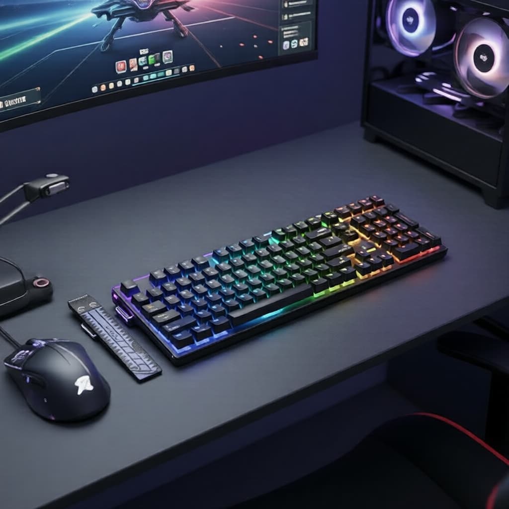 Teclado Mecânico AULA HERO 99 HE Hot-Swap, RGB com fio/sem fio, para jogos no PC e notebook