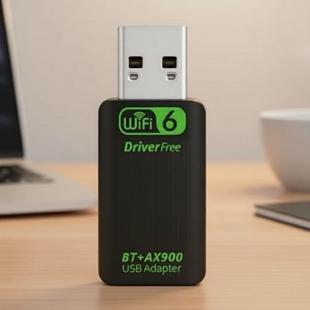 Adaptador USB WiFi 6 AX900 com Bluetooth 5.4, Dual-Band 2.4/5 GHz, Dongle de Placa WLAN para Windows 10/11, Sem Drivers
