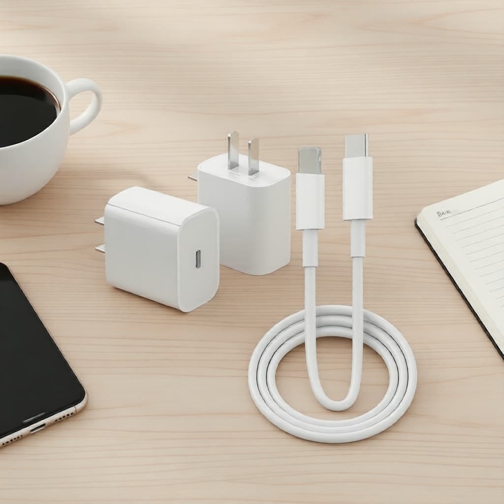 Adaptador de Carga Rápida 45W PD & Cabo Tipo-C para iPhone 7-14 & iPad