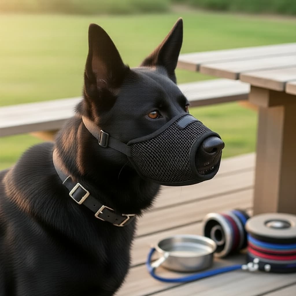 1 Peça Focinheira Anti-Mordida Anti-Latido para Cães, Cobertura Segura para Boca de Cães Pequenos, Médios e Grandes