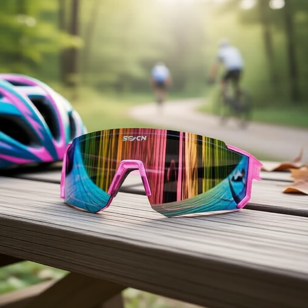 Scvcn Óculos de ciclismo masculinos UV400 - Preto. Óculos esportivos estilosos e confortáveis para ciclismo ao ar livre.