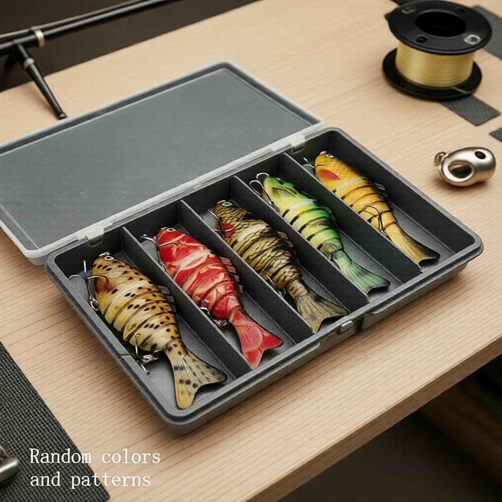 Kit com 5 Iscas Artificiais de 10 cm – Pesca para Tucunaré e Espadarte, Pesca Média