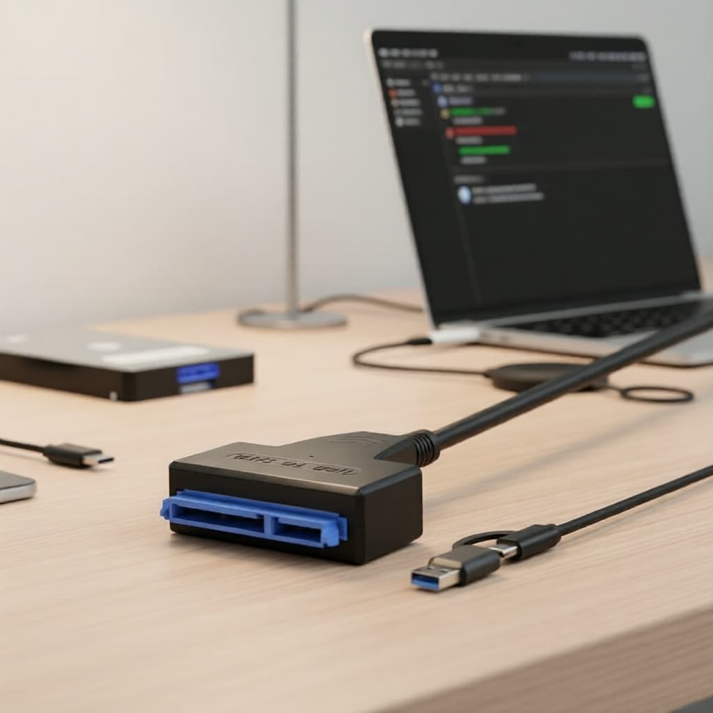 Cabo adaptador USB-C para SATA III 6Gbps de 2,5 pol., cabo de dados externo para HDD/SSD