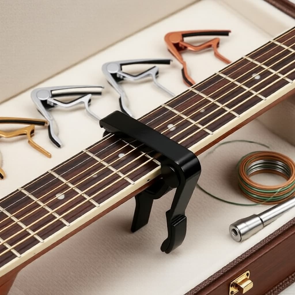 IRIN Capo de Liga Metálica para Violões Acústicos/Elétricos, Acessório Universal para 6 Cordas