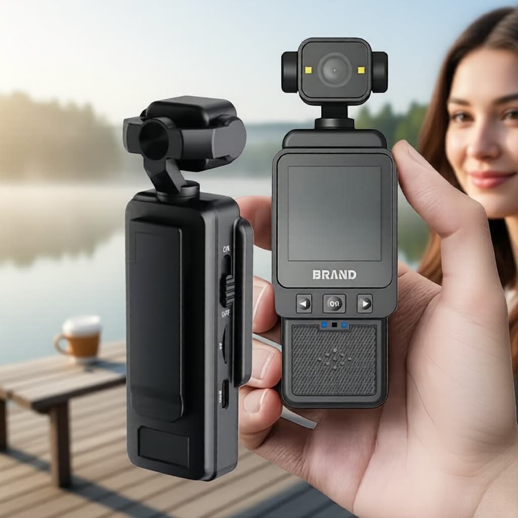 Câmera Vestível Esportiva WiFi 1080P 360 Gravador Giratório Para Bicicleta De Viagem