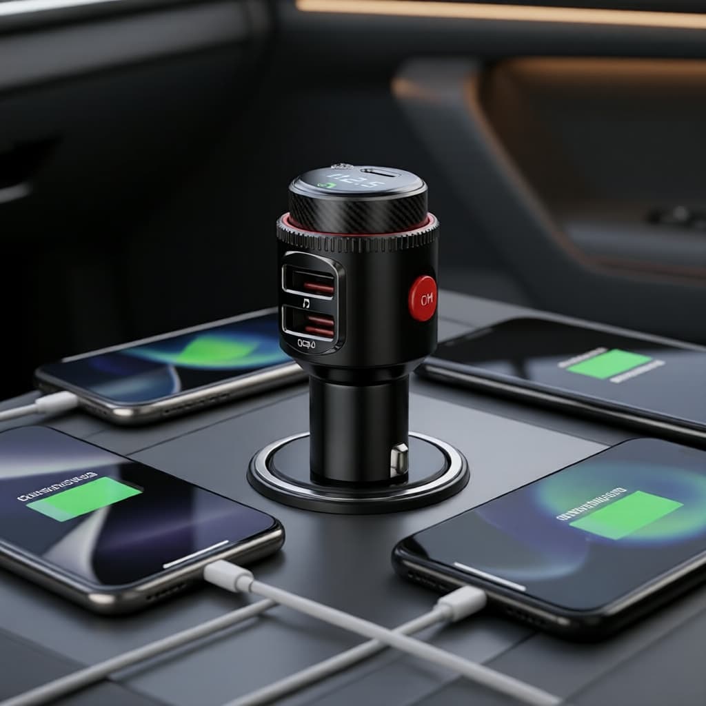 Adaptador transmissor de rádio FM Bluetooth 5.4