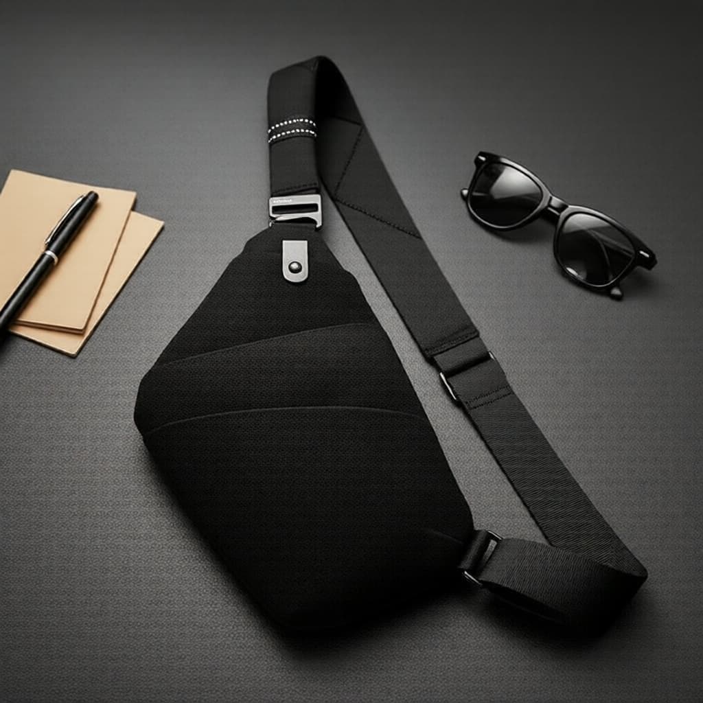OSOCE Bolsa Transversal e Antifurto à Prova d'Água, Mochila Minimalista para Viagem, Trilhas, Trabalho e Corrida