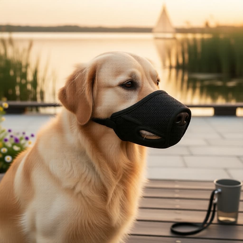 Focinheira de Nylon Ajustável e Respirável para Cães S/M/L/XL - Anti-Mordida e Anti-Latido