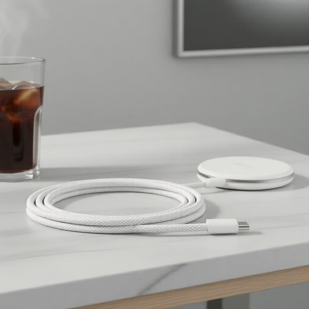 Cabo de Carregamento Rápido 1M 60W Tipo C para Tipo C PD, Cabo Carregador USB-C Durável Antirruptura para iPhone 15/16,