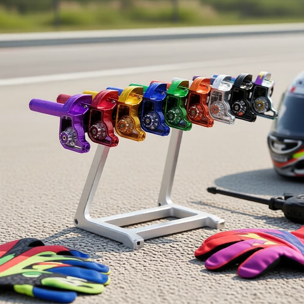 Manopla de Acelerador CNC para Moto de Trilha com Cabo de 1300mm e Guidão