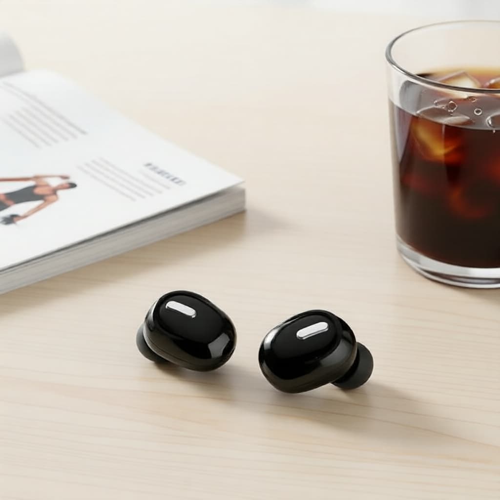 Fones de ouvido Bluetooth TWS sem fio, com cancelamento de ruído, esportivos, intra-auriculares, microfone e viva-voz