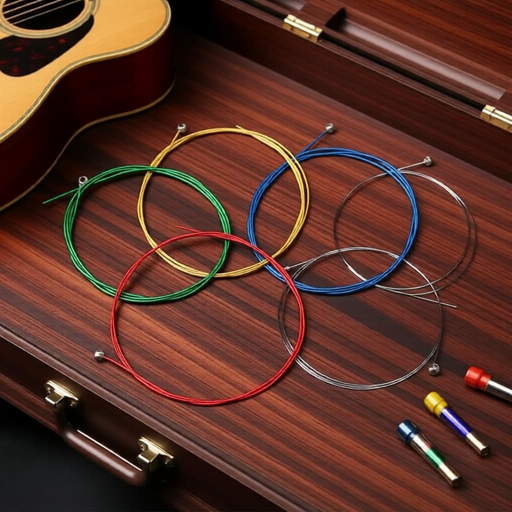 Conjunto de Cordas de Violão Arco-íris 6 Peças para Violões Acústicos/Clássicos