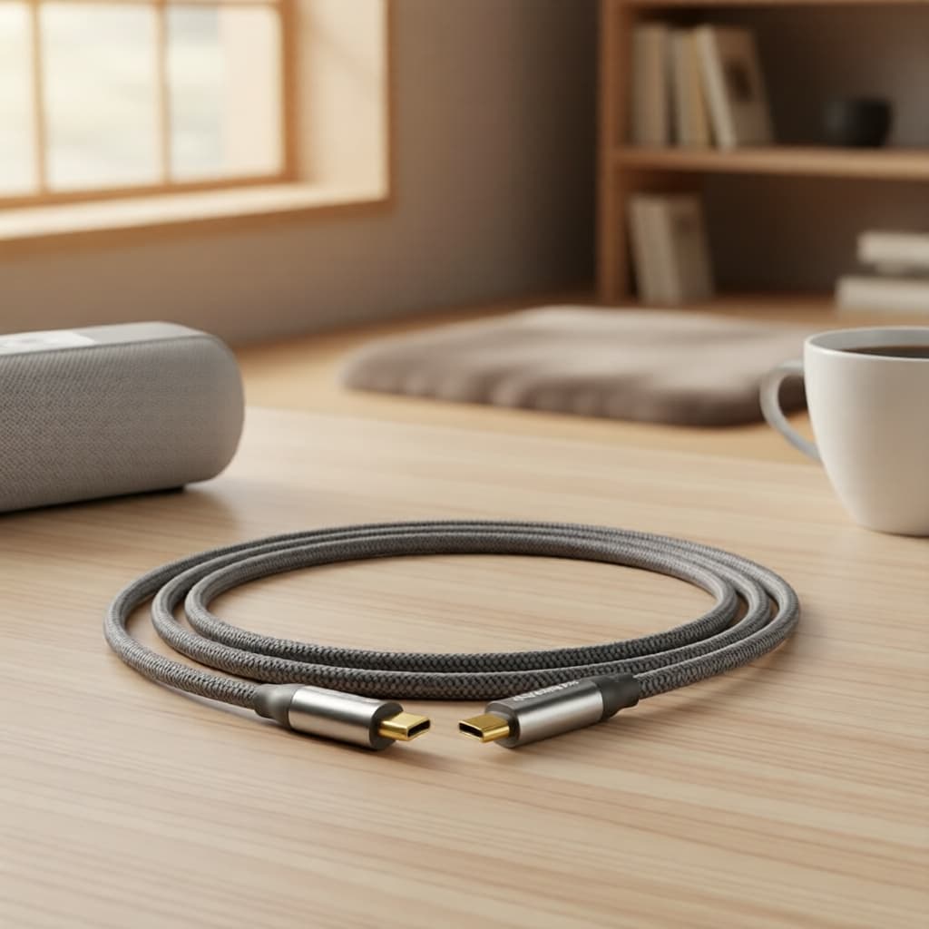 Adaptador de áudio Riksoin USB-C para 6,35 mm HiFi para conexão de guitarra, amplificador e caixa de som