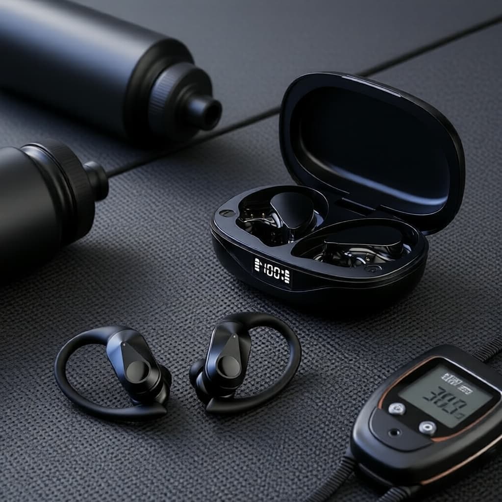 Fones de ouvido gamer Lenovo LP75 com microfone ENC, graves HiFi e display LED, fones de ouvido à prova d’água com