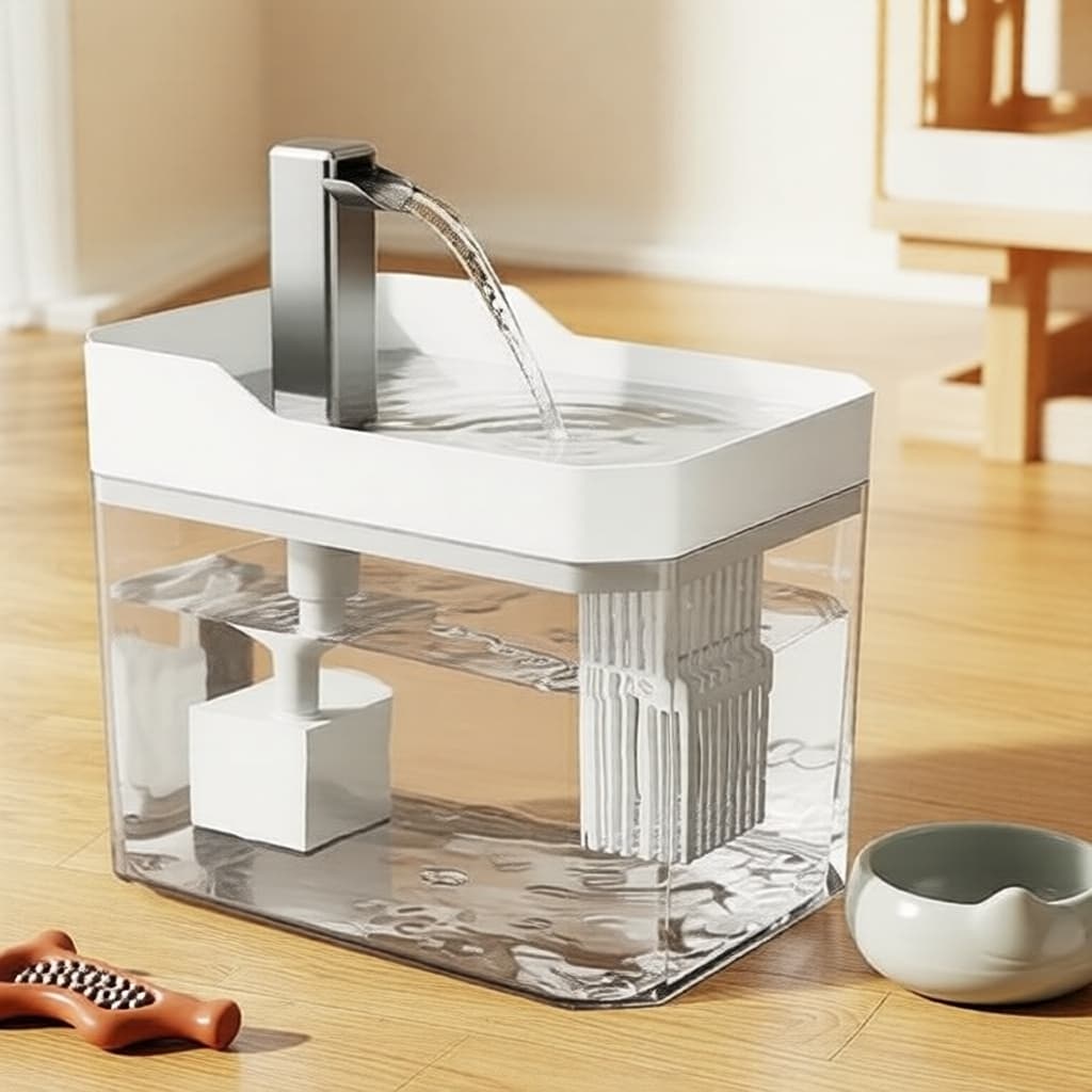 Fonte de água silenciosa para gatos e cães, bebedouro automático de alta capacidade