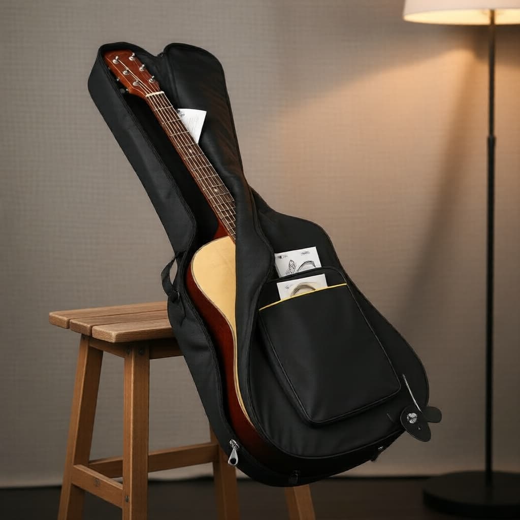 Bolsa para Violão Acústico 41 Polegadas com Espuma de 5mm - Tamanho Padrão Duplo Alça, Interior Macio