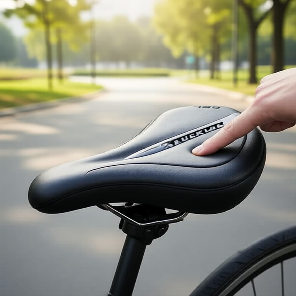 BUCKLOS Capa para Selim de Bicicleta com Gel de Silicone Acolchoado, Respirável, Antiderrapante, com Ranhuras,