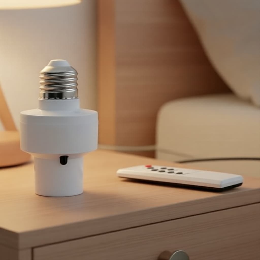 Suporte de Lâmpada Inteligente AXUS AC85-265V E27 com Controle Remoto IR, Tomada LED Compatível com Infravermelho