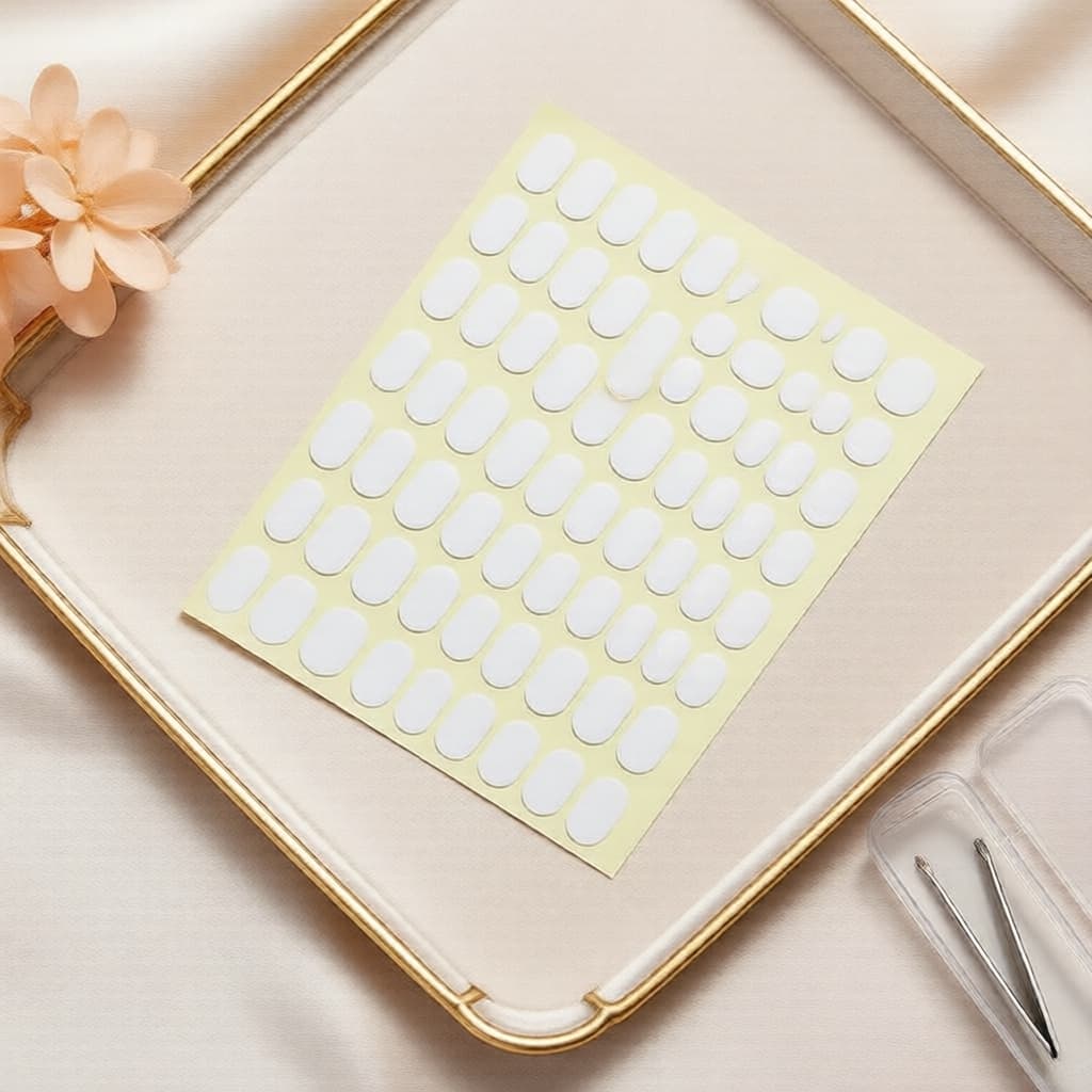 Monja 100Pcs Suporte Dupla Face para Exposição de Unhas, Fita Adesiva para Pontas de Unhas Postiças