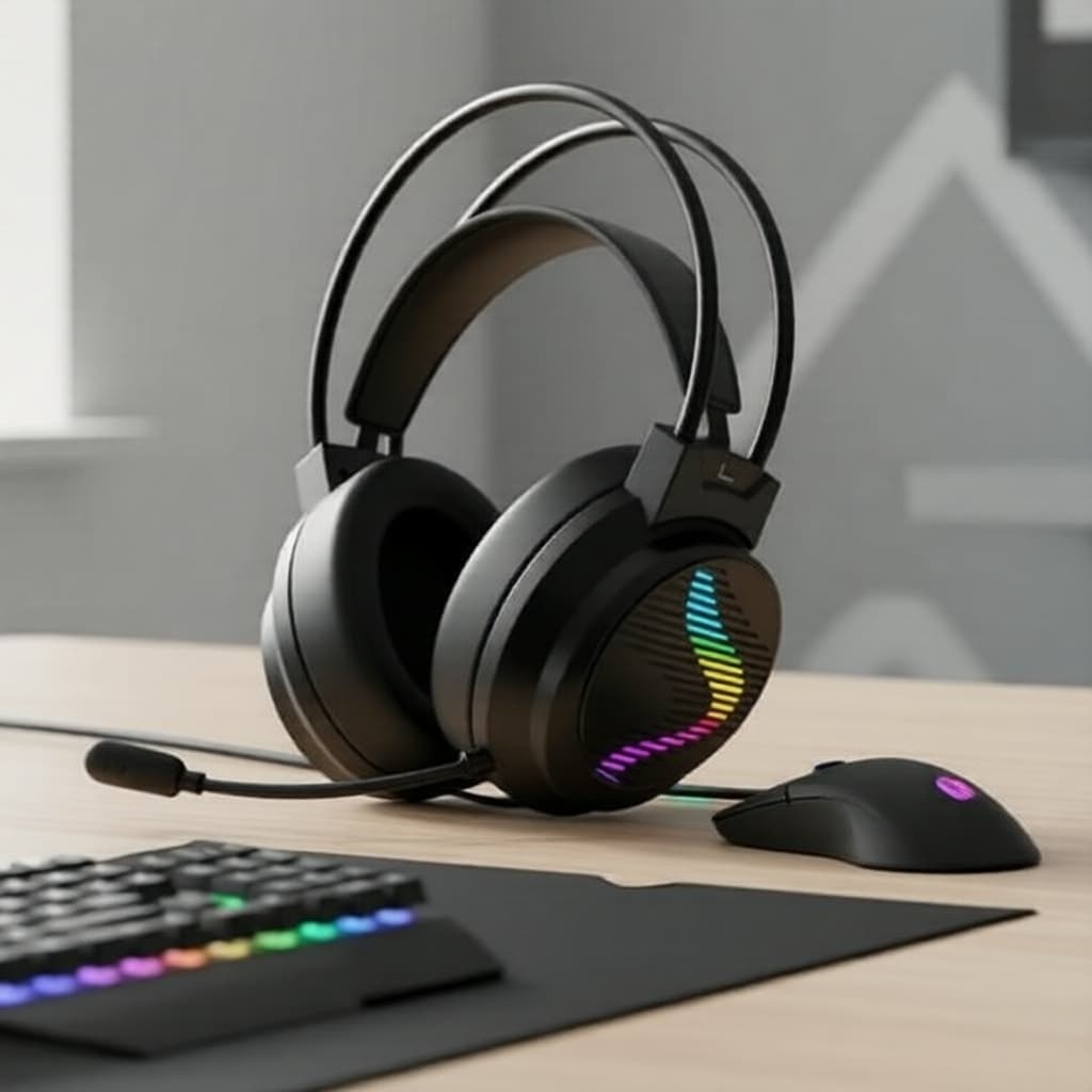 Fone de ouvido gamer com fio APAYADO H10 Driver 40 mm 108 ± 3dB 32Ω Microfone 2 m 3,5 mm Fones de ouvido USB duplos