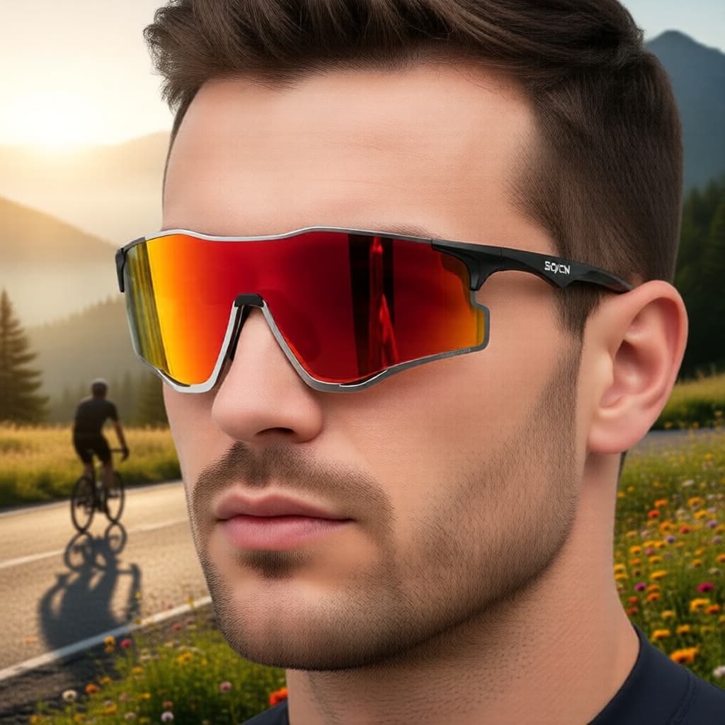 Óculos de Sol Esportivo Fotocromático com Proteção UV400 para Homens e Mulheres, Ideal para Ciclismo, Corrida e