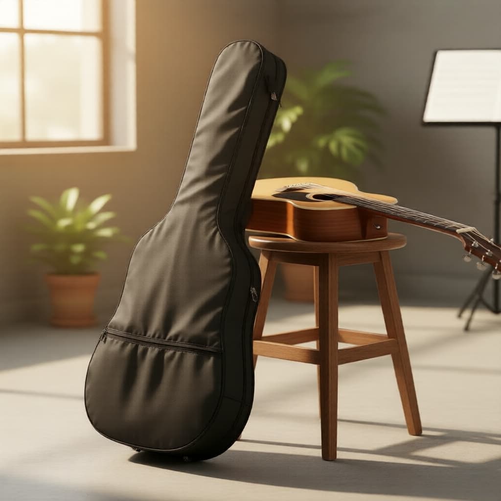 IRIN Estojo de Transporte para Violão Acústico 38/41 pol., Bolsa Acolchoada com Alça Ajustável para Ombro e Mochila
