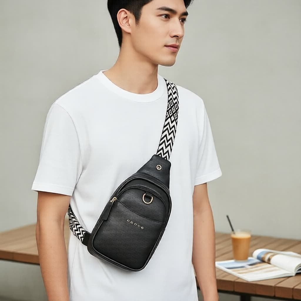 YAKUSS Bolsa Tiracolo PU Resistente à Água Bolsa Antifurto para Escritório Viagem Uso Diário