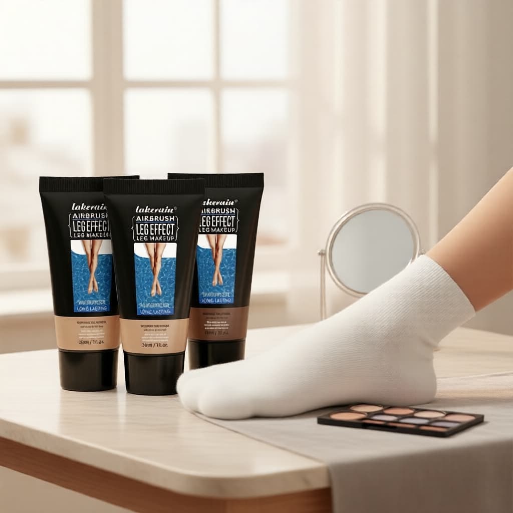 Lakerain 30ml Base de Maquiagem para Pernas Impecáveis, Uniformiza o Tom e Esconde Tatuagens