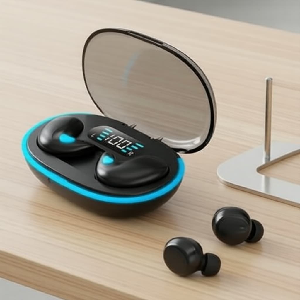 X55 Fones De Ouvido Mini Com Microfone Bluetooth Sem Fio TWS Redução De Ruído Jogo Esportivo Sono HiFi Música Estéreo Un