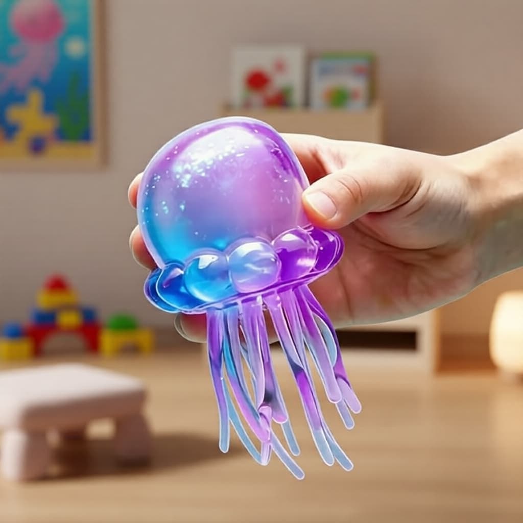 Conjunto de Brinquedos de Praia para Brincar na Água: Polvo Luminoso & Conjunto de Medusas
