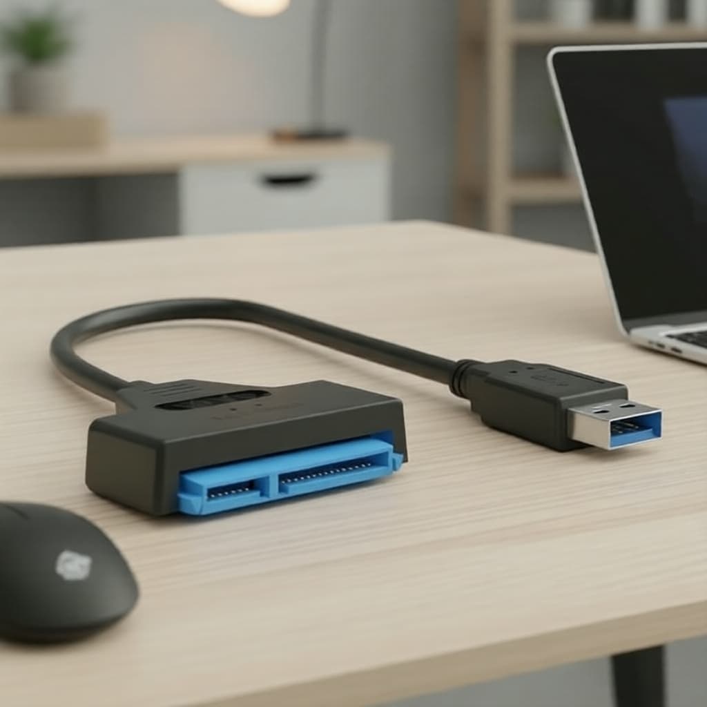 Cabo Conversor 2,5 pol. SATA para USB 3.0 22 Pinos, Leitor Externo de Disco Rígido para SSD/HDD