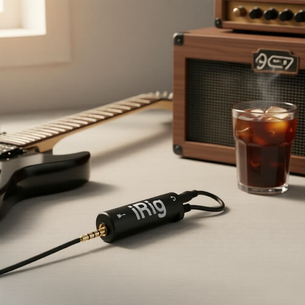IRIG Conversor de interface de áudio 3,5 mm para guitarra, cabo premium com baixo ruído incluso