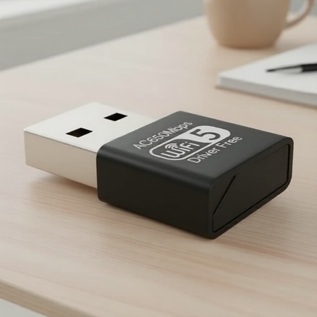 Dongle USB WiFi 5 650 Mbps Banda Dupla 2.4/5.8 GHz Adaptador de Rede 802.11ac Sem Drivers